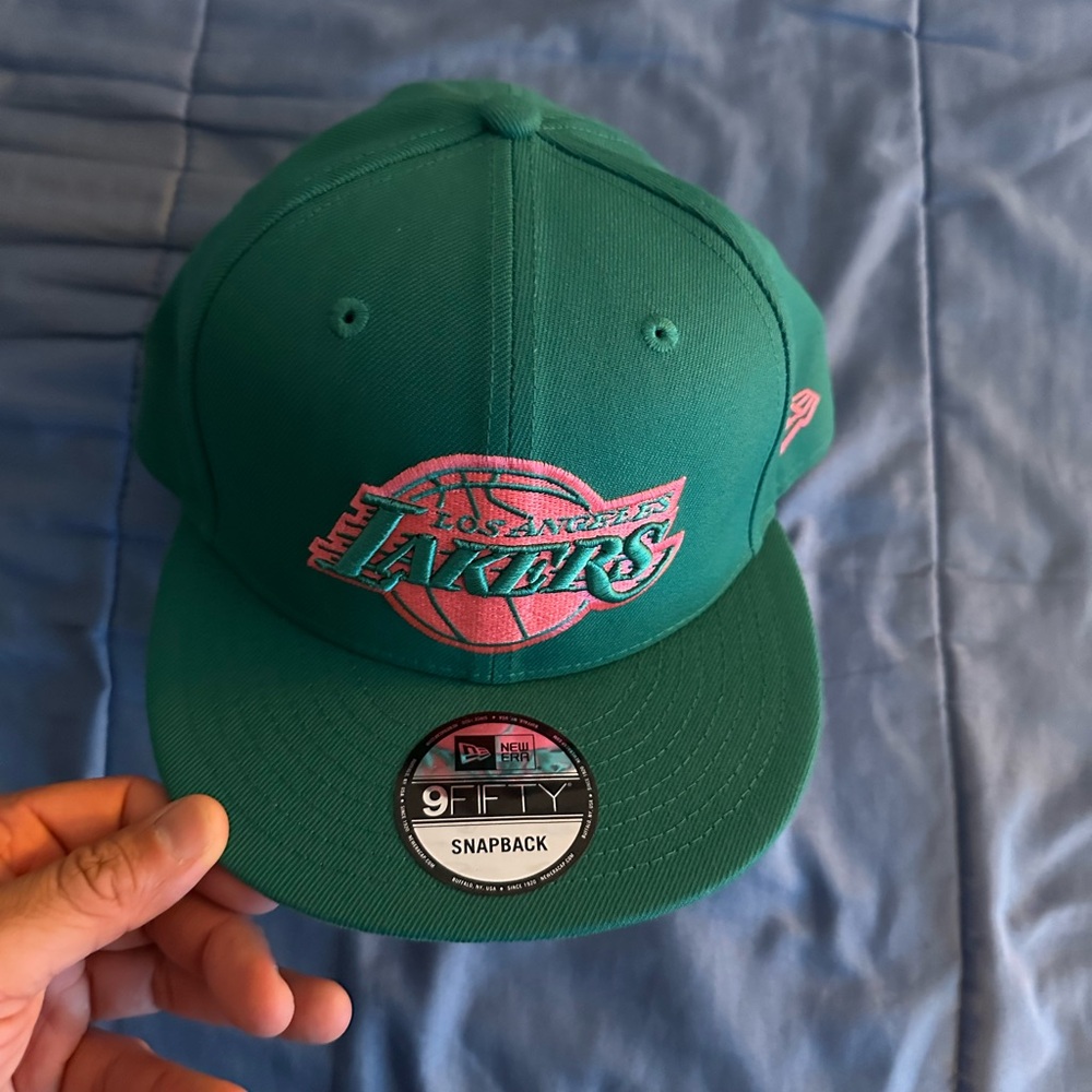 Teal Los Angeles Snapback Hat
